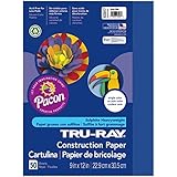 Tru-Ray Heavyweight Construction Paper, Royal Blue, 9" x 12", 50 Sheets (PAC103017)