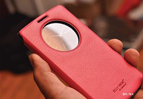 LG G4 Case,[PINK] IST Leather [Quick Circle View] Leather Flip Cover Case Jelly Shell Cover Auto ON/Off For LG G4 (Pink)