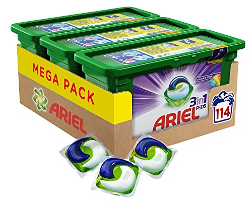 [- Ariel 3-in-1 Pods Colour and Style - Washing Liquid Capsules - 114 Washes  -]