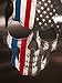 Red and Blue Skull Subdued Thin Blue and Red Line American Flag Sticker. 6 x 4