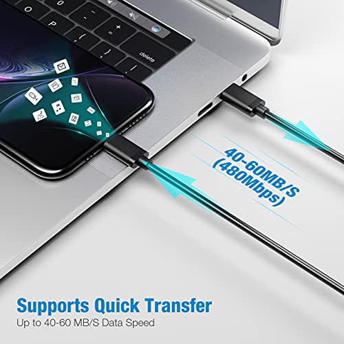 USB C to USB C Cable 60W 5 Pack[3/3/6/6/10FT] UPoweradd Type C Fast Charging Cable Compatible with Samsung Galaxy S21 S21+ S20+ S10 Note 20 Ultra 10, MacBook Air/Pro, iPad Pro/Air 2020, Pixel 4/3 XL
