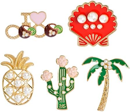 Women Children Cute Cactus Lotus Flower Grass Aloe Vera Potted Badge Corsage Collar Brooch Label Pin (#7)