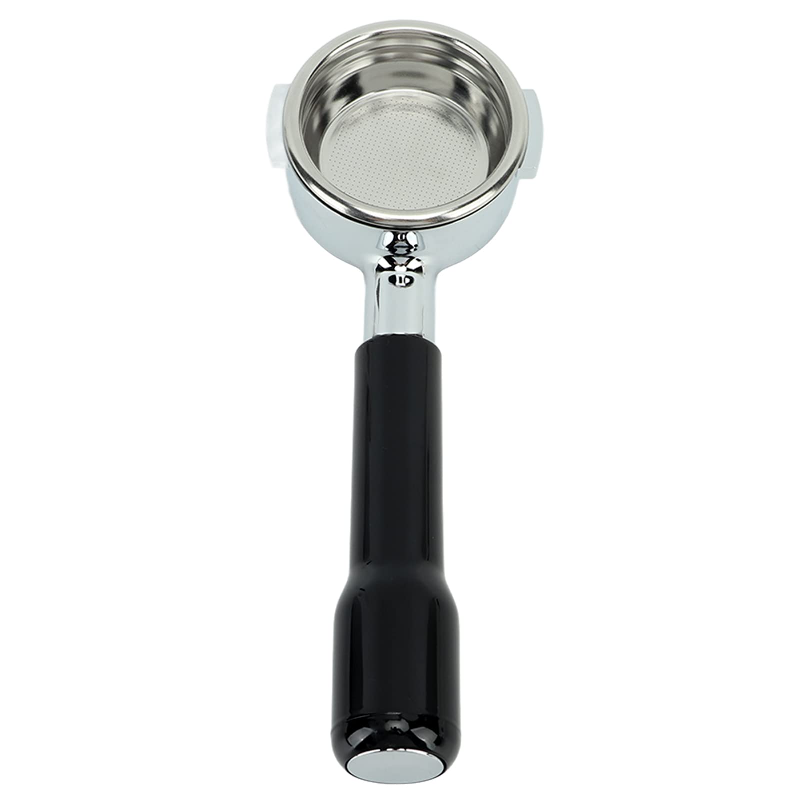 Coffee Portafilter, 58 Mm E61 Single Layer Filter Bottomless Handlheld Portafilter with Stainless Steel 58mm Filter Basket for Home Coffee Shop (Black)