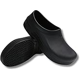 XUEMAX Unisex Non Slip Work Shoes for Men Women - Waterproof Oil Resistant Kitchen Chef Shoes, Non-Slip Safety Clogs for Nursing Restaurant Food Service, Comfortable Lightweight