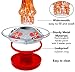 Mushroom Shape Hummingbird Feeder by Grateful Gnome - Large Hand Blown Stained Glass Feeder for Garden, Patio, Outdoors with Accessories S-Hook, Ant Moat, Brush - 32 fl oz, Orange Mushroom Design