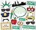Birthday Galore New York City NYC Photo Booth Props Kit - 20 Pack Party Camera Props Fully Assembled