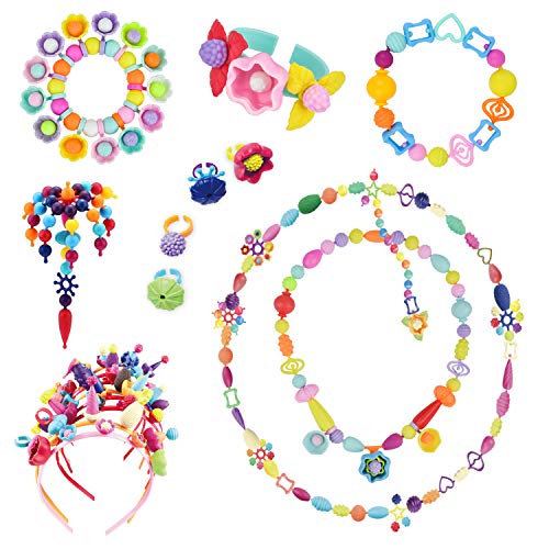 image for LOYO Pop Beads - 500+Pcs DIY Jewelry Making Kit for Toddlers 3, 4, 5, 