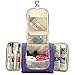 Sumnacon Unisex Waterproof Travel Toiletry Bags Organizer, Washable Bathroom Storage Hanging Cosmetic for Household Business Vacation, Multi Compartments, Portable Hanging Hook (Purple)