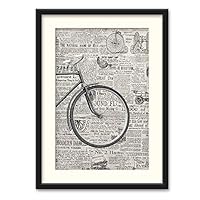 Old Newspaper Wall Art Black Framed Canvas Prints Home Decoration for Bedroom,Livingroom Ready to Hang - 23x31 inches