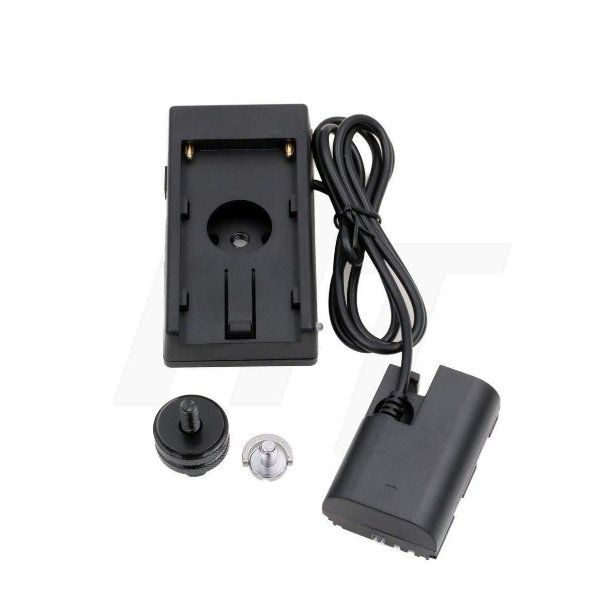 HangTon NP-F970 Plate Adapter to LP-E6N Dummy Battery for Blackmagic BMPCC 6K/4K Canon R6 R5 5D Mark IV, 6D, D Mark II Camera