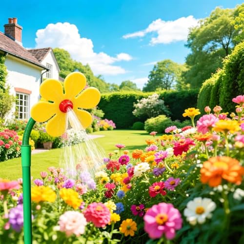 High Pressure Sprinkler Nozzle Nozzle | Adjustable Spray Accessory Hand Resistant | High Pressure Nozzle for Garden Hose | (Orange)