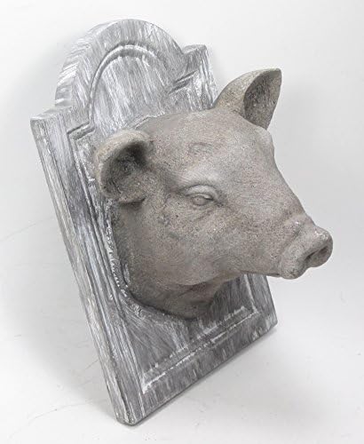 Whimsical Country Style Pig Hog Head Wall Plaque Park Hill