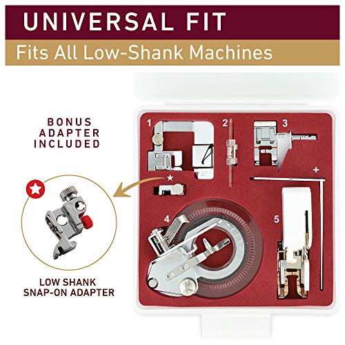 Madam Sew BIG 5 Presser Foot Set - 5 Specialized Presser Feet in Deluxe