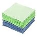 JUANYA 100pcs Jewelry Cleaning Cloth Polishing Cloth for Sterling Silver Gold Platinum (Green Blue)