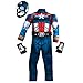 Marvel Captain America Costume for Kids Size 7/8 Blue