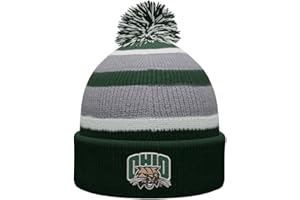 Sport Your Gear Officially Licensed NCAA Prime Cuffed Fold Over Pom Winter Knit Hat Beanie