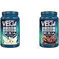 Vega Protein & Greens Bundle, Chocolate + Vanilla (25 Servings Each) - Plant Based Protein Powder, Keto-Friendly, Gluten Free, Non Dairy, Vegan, Non Soy, Non GMO, Lactose Free