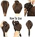 FESHFEN Long Cute Fishtail Braided Ponytail Clip in/on Braided Rope Hair Chignon Drawstring Braid Fishtail Plait Ponytail Hair Extensions Hairpiece 19 Inch 130g Pale Golden Blonde and Bleach Blonde