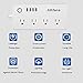 Akface 2.4 Ghz Wi-Fi Smart Power Strip Socket, Compatible with Alexa, Wireless Remote Switch, 4-Outlet Surge Protector 1700 Joules with 4 USB, 5-foot Extendable Cord, 1250W