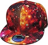 KNW-1469ALL-GX ORG Galaxy Print Brim Snapback Hat Cap