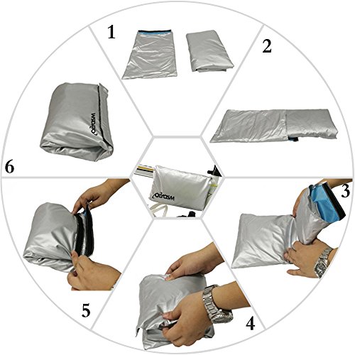 Olycism Bike Cover Bicycle Cover Bike rain cover waterproof Dust Rain Cover Wind Proof Anti sun Anti wrinkle Indoor Outdoor Protection Enlarge with Lock-hole-Sliver &Black - Thumbnail 4
