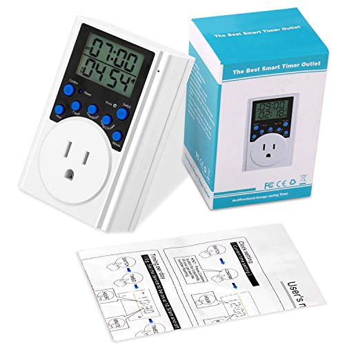 image for SJZX Timer Outlet, Multifunctional Infinite Cycle Programmable Plug-in