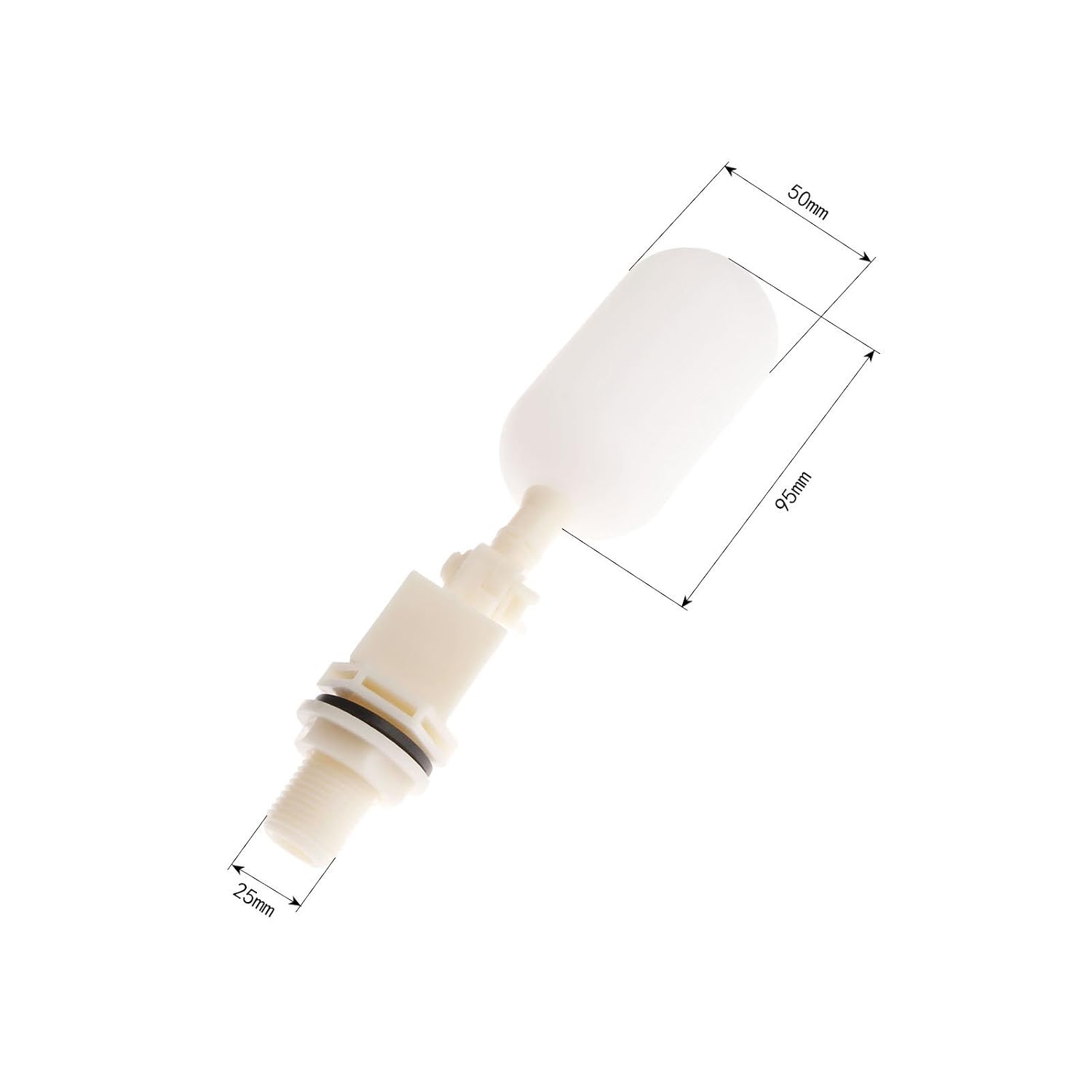 Hicello 3/4" Float Valve for Water Tank DN20/25mm Auto Fill Feed Water Humidifier Tank Small Plastic Ball-Cock Valve Shut Off with Adjustable Arm for Toilet Livestock Drinker Bowl - Image 5