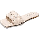 Cape Robbin Women's Braided Mules - Comfort Slip-On, Square Toe with Woven Rattan & Leather Design (Vagabond)​