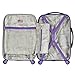 Olympia USA Apache II 21 Inch Expandable Rolling Carry On Lightweight Hardside Double 4 Wheel Spinner Luggage Suitcase with Locking System and Hidden Laptop Compartment, Black/Purple