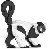 JEKCA Black and White Lemur 01S | Animal Plastic Building Blocks | Age 14+