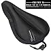 Temple Tape Elite Gel Bike Seat Cushion - Extra Soft Bicycle Saddle Cover for Spin, Exercise Stationary Bikes and Outdoor Biking - Premium Accessories for Comfort While Cycling