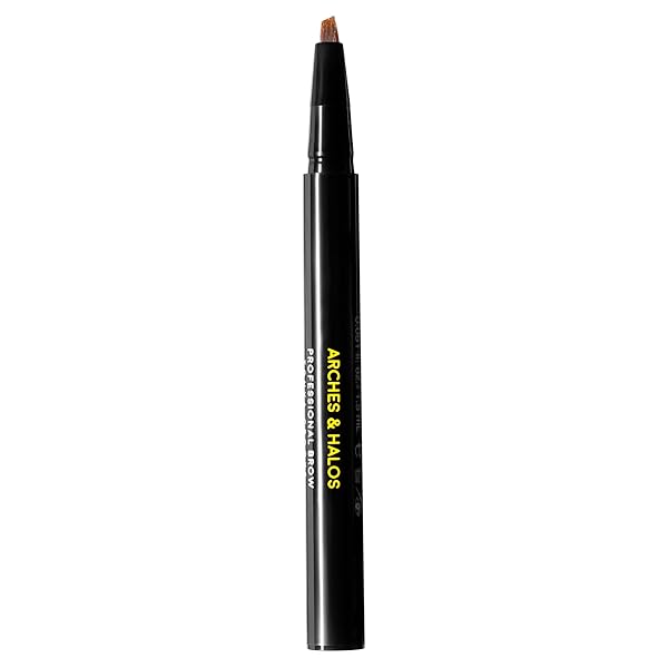 ARCHES AND HALOS ANGLED BRISTLE TIP WATERPROOF BROW PEN – WATER BASED AND SMUDGE PROOF EYEBROW PENCIL – EXTENDED WEAR – SUNNY BLONDE – 0.051 OZ