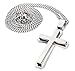Stainless Steel Cross Necklace for Men – 24 In. Chain, Lobster Clasp, Cross Pendant, Black Gift Box – Quality Gifts, Everyday Collections by Blackbox Jewelry, 1.9x1.2x0.2 In.