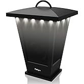 pohopa Bluetooth Speaker Waterproof, Portable Outdoor Wireless Speaker with LED Strip Lights Around, Support 2 or More Speakers 5.8Ghz Pairing Sync Shared Audio,Lantern Design Black