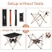 Portable Folding Camp Table Large Camping Table with 4 Cup Holders and Carrying Bags for Indoor and Outdoor Picnic Tailgating BBQ Beach Hiking Travel Fishing Fishing(Orange Large with Cup Holder)thumb 3
