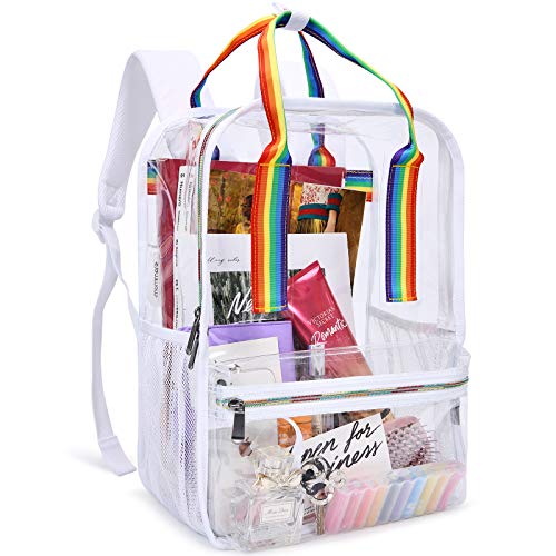 rainbow clear backpack