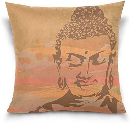 Blue Viper Abstract Buddha Decorative Square Throw Pillow Case Cushion Cover for Sofa Bedroom Car Double-Sided Design 20 x 20 inch
