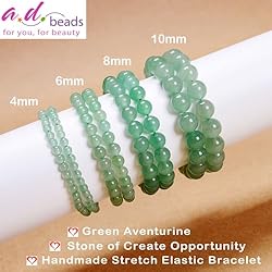 AD Beads Handmade Gemstone Stretch Elastic Bracelet