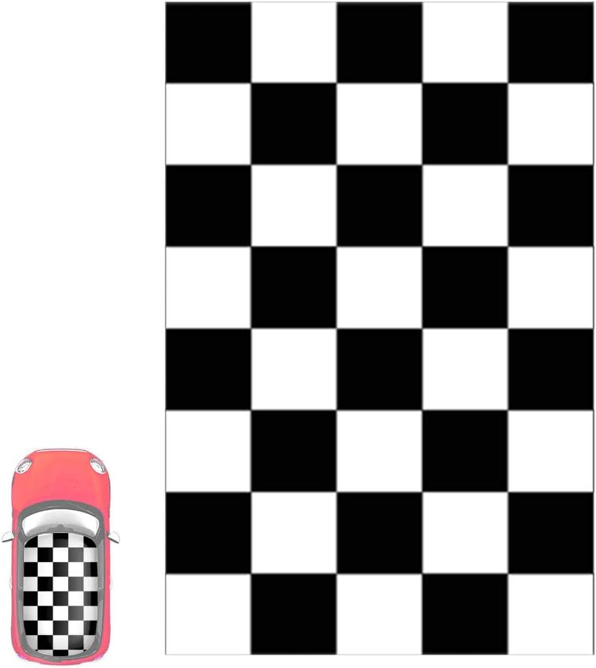 PAILECO Automotive Whole Roof Vinyl Graphics Sticker Compatible F56 (Checkered)