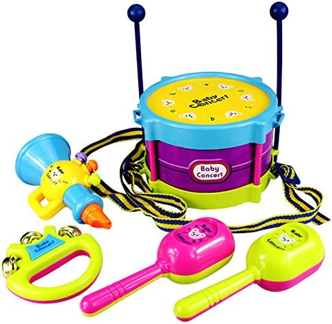 5X/Set Baby Infant Toddler Developmental Toy Kids drum rattles Educational Toys