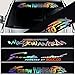 Cheng-store 8'' X 52'' Car Laser Reflective Vinyl Sticker, Cool Graffiti Sign Stickers Vehicle Accessories, Windshield Car Decal Gran Turismo The Real Driving Simulator Banner Strip