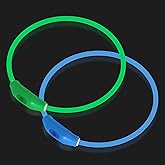 Novkin 2-Pack LED Dog Collar, Light Up Dog Collars,Rechargeable Dog Lights for Night Walking，Universal, Reusable Safety Neckl