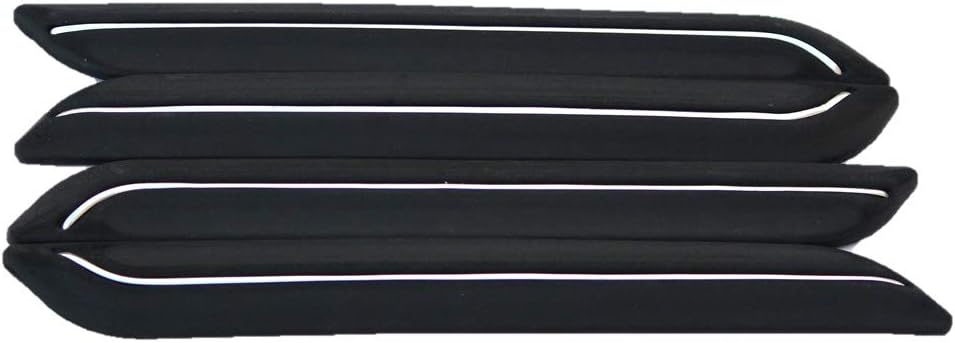Guance Feather Weight Black Single Chrome line Bumper Corner Protector/Bumper Protector, Bumper Protector, Scratch Guard for Maruti Suzuki Wagon R (Pack of 4)
