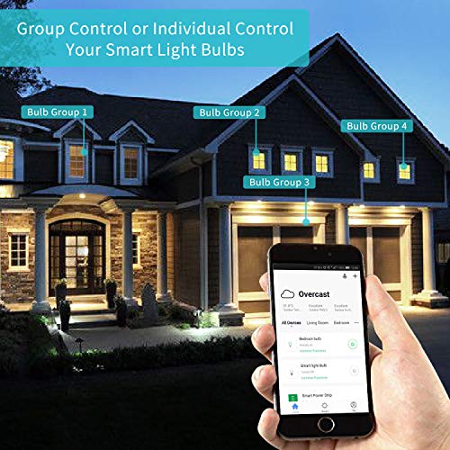 AISIRER-Bombilla-Inteligente-Bombillas-LED-WiFi-9W-806-Lmenes-Compatible-con-Amazon-Alexa-Echo-Echo-Dot-Google-Home-y-IFTTT-E27-Luz-Clida-2700K-Regulable-No-se-Requiere-Hub-Paquete-de-2
