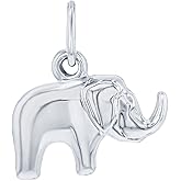 Jewelry America 14K White Gold Polished Elephant Good Luck Animal Pendant