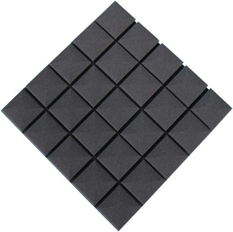 Dogggy 4Pcs Acoustic Panels 19.6 X 19.6 X 1.9 Inch Noise Absorption Foam Engineering Sponge Wedges Soundproofing Panels Studio Sound Diffuser for Home Studio