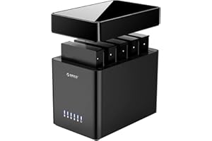 ORICO Tool-Free 5 Bay Docking Station USB 3.1 Type C Magnetic-Type HDD Enclosure for 3.5" SATA External Hard Drive Enclosure 