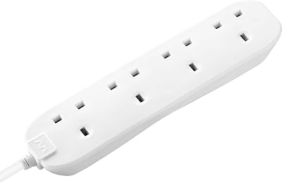 Masterplug Four Socket Extension Lead 3m Unswitched White 13A 4-Gang