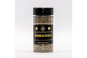 Fabulous Foodie Herbaceous 4 oz-Himalayan Salt - 6 Herbs & Spices Blend w/ Thyme, Rosemary, Sage - Fresh Gourmet Herbs & Spices - Pairs Perfectly w/ Meats, Vegetables, & Fish - All Natural - 3.75oz (109g) - 1 Count