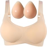 Polreta Mastectomy Bra with Breast Form Seamless Post-Surgery Pocket Bra for Breast Prosthesis Enhancement Inserts